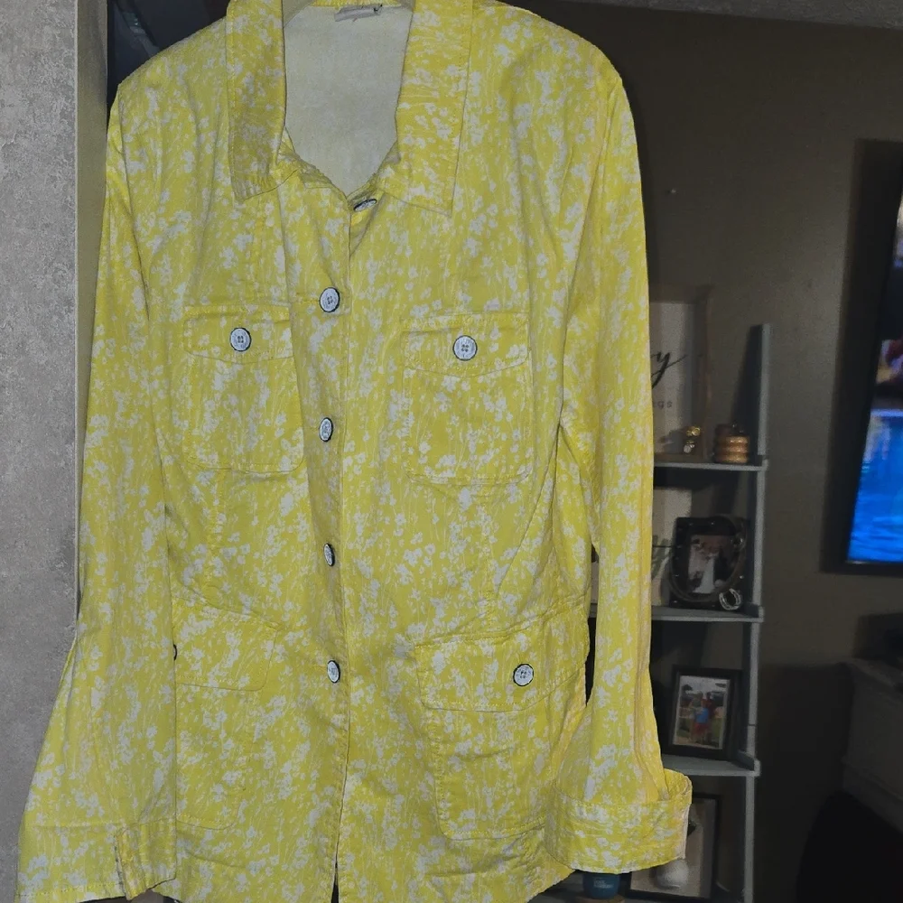 CAbi Yellow Floral Jacket - Picture 2 of 8